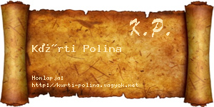 Kürti Polina névjegykártya